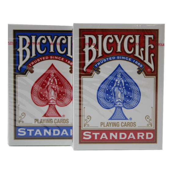 Bicycle 10015464 Bicycle 10015464 Bicycle Standard Poker Playing Cards, Color May Vary, 2-Pack, One Red, One Blue