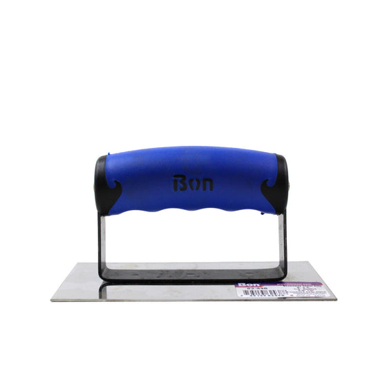 Bon Tool 62-438 Edger Stainless Steel 6-Inch X 3-Inch - 1/4-Inch Radius X 3/8-Inch Lip Comfort Grip Handle