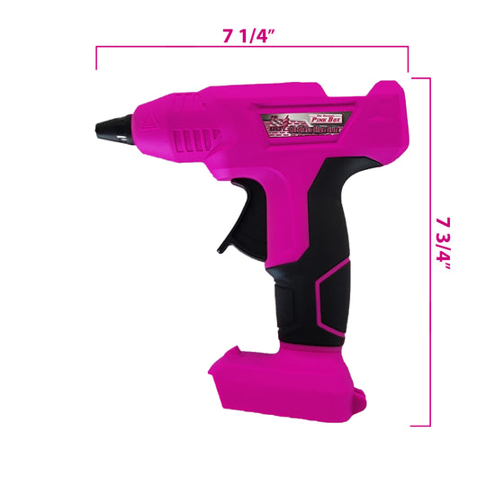 The Original Pink Box PB20VGLG_2AH_CHRGR 20 Volt Lithium-Ion Cordless Glue Gun With Battery And 10 Quanity 11M Glue Sticks