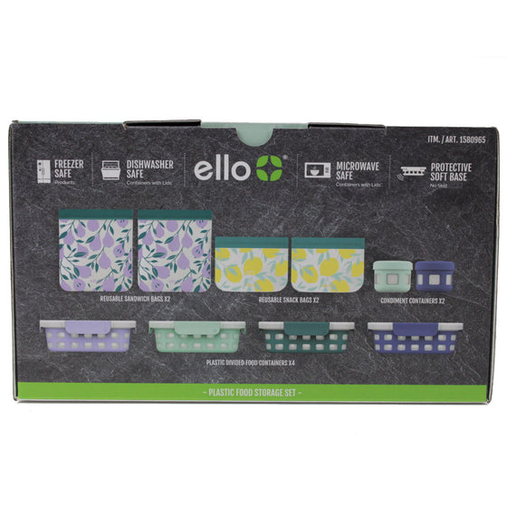Ello 1580965 Ello Eco Friendly Food Storage 16 Piece Set