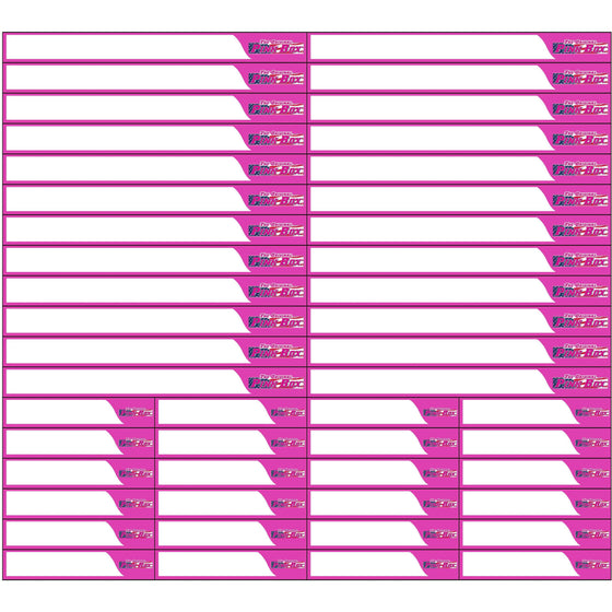 The Original Pink Box PBMLPBLN Magnetic Toolbox Labels, Blank, Pink
