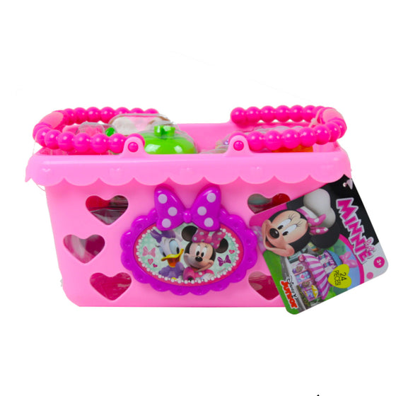 Just Play 88900 Just Play Minnie Bow-Tique Bowtastic Shopping Basket Set, Toy