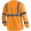 Occunomix LUX-LSETP3B-O3X T-Shirt, Wicking Birdseye Long Sleeve, Class 3, Orange, 3X, Orange (High Visibility)