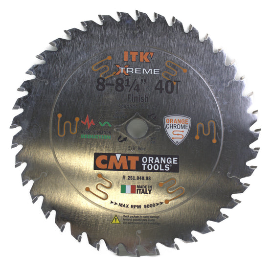 Cmt 251.040.08 Itk Finish Blade 8-1/4"X40x5/8"