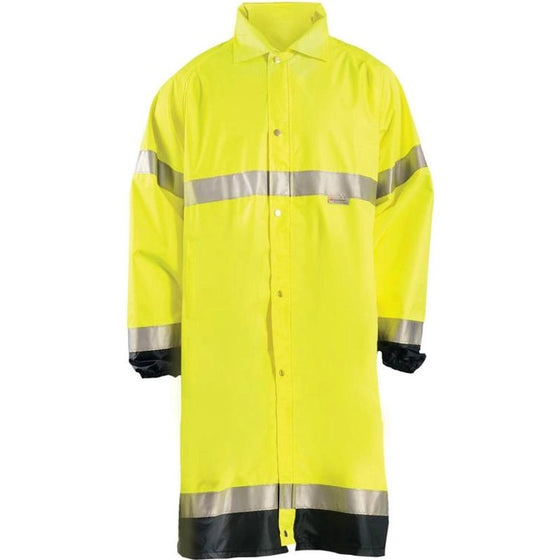 Occunomix LUX-TJRE-YL Premium Breathable Rain Jacket, Calf Length, Yellow