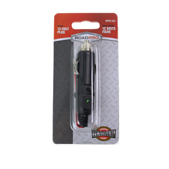 Roadpro RPPS-225 Cig Lit Replc Plug Fused Platinum 0, Black