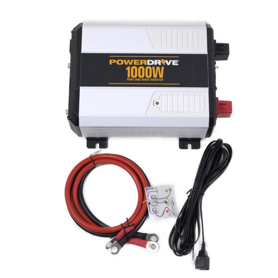 Powerdrive PDIPS1000B 1000W Pure Sine Wave Inverter, White