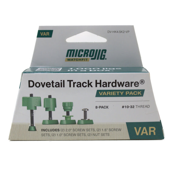 Microjig Matchfit DV-HK4.5K2-VP Dovetail Hardware Variety Pack 2.0