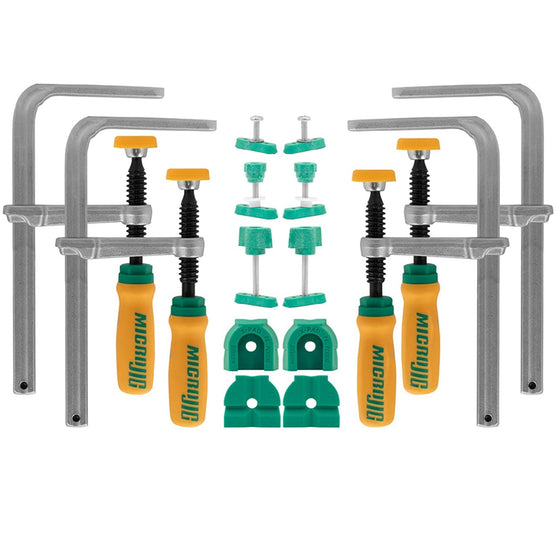 Microjig Matchfit DVC-538K2 Dovetail Clamps 4-Piece With Variety Hardware Pack And X-Pad-K4