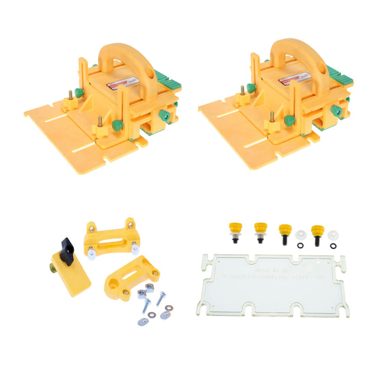 MICROJIG GRR-RIPPER GR-200 Advanced 3D Pushblock With Handle Bridge Kit And Deflector/Connector, 2-Pack