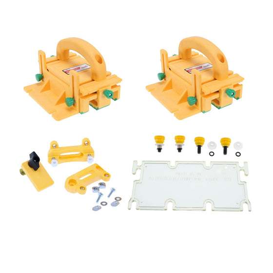 MICROJIG GRR-RIPPER GR-100 3D Pushblock With Handle Bridge Kit And Deflector/Connector, 2-Pack