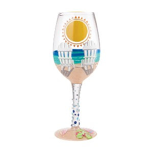Enesco 6009213 Lolita Wine Glass Sun On The Beach