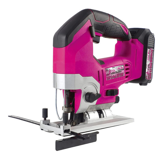 The Original Pink Box PB20VJIG_2AH_CHRGR 20-Volt Lithium-Ion Jig Saw With 2Ah Battery And Charger