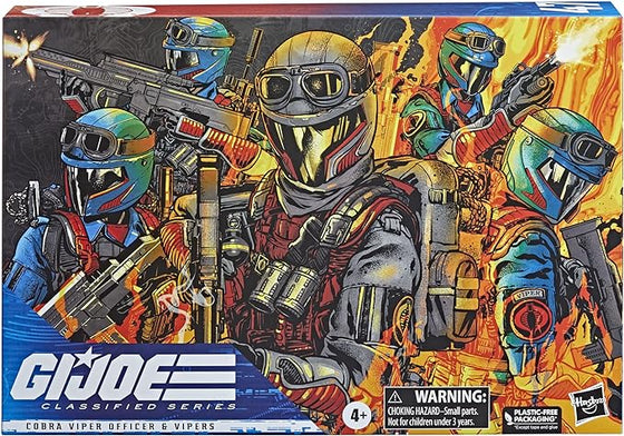G.I. Joe Classified Series Cobra Viper Officer & Vipers Figures 47 Collectible Toys, Multiple Accessories 6-Inch-Scale, Custom Package Art