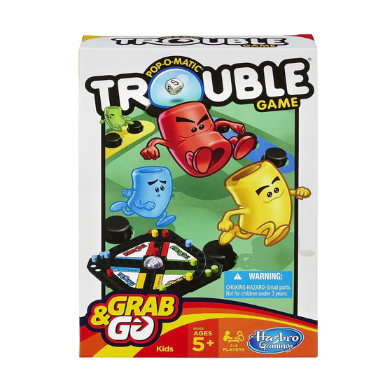Hasbro Gaming B1003U085 Pop-O-Matic Trouble Grab &Amp; Go Game