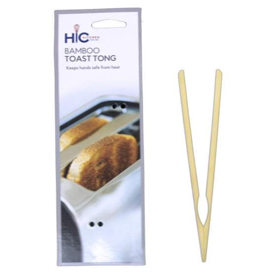 Hic Kitchen 43211 Bamboo Toast Tong 6.75"