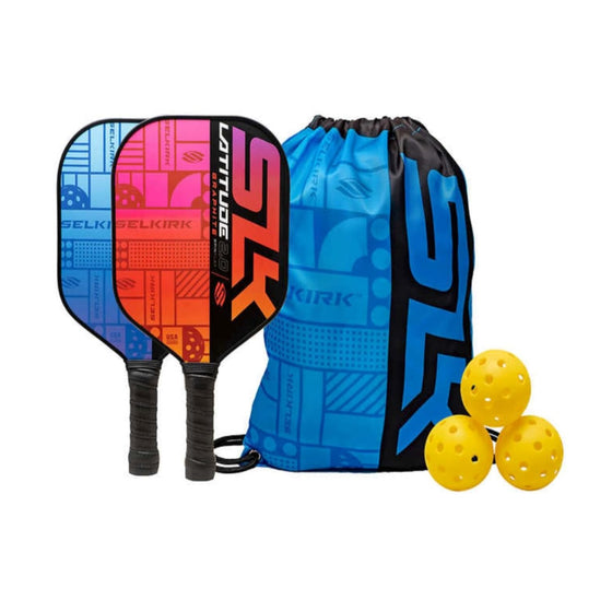 Generic 1708879 Selkirk Slk Latitude 2.0 Pickleball Bundle- 2 Paddles, 3 Balls, And 1 Bag Graphite Pickleball Paddle Features G4 Graphite Face With Polymer Rev-Core + | Pickleball Rackets