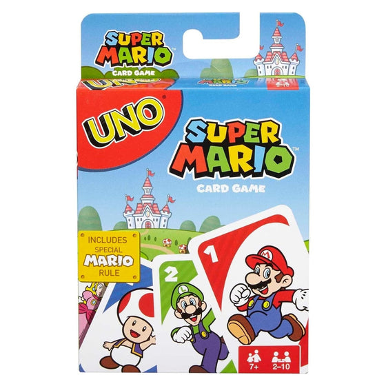 Mattel Games UNO Super Mario Card Game Animated Character Themed Collector Deck 112 Cards with Character Images, for Kids Ages 7 Years Old & Up