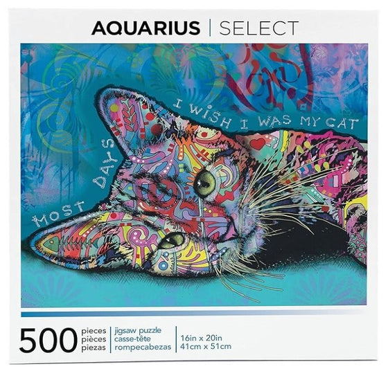 AQUARIUS Dean Russo Cat Puzzle (500 Piece Jigsaw Puzzle) - Glare Free - Precision Fit - Officially Licensed Dean Russo Merchandise & Collectibles - 16 X 20 Inches