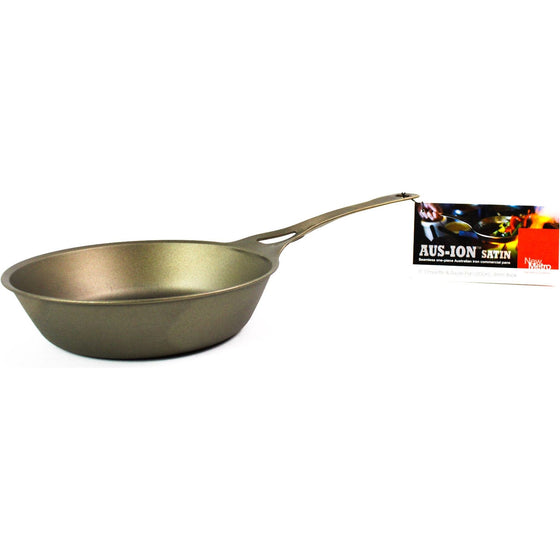 Aus-Ion SI122S Deep Skillet With Satin Finish 100% Made In Sydney, 3Mm Australian Iron, Commercial Grade Cookware, 9-Inch