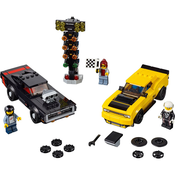 LEGO® 75893 Speed Champions 2018 Dodge Challenger Srt Demon And 1970 Dodge Charger R/T, Multi-Colored