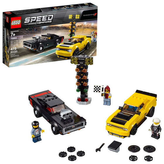 LEGO® 75893 Speed Champions 2018 Dodge Challenger Srt Demon And 1970 Dodge Charger R/T, Multi-Colored