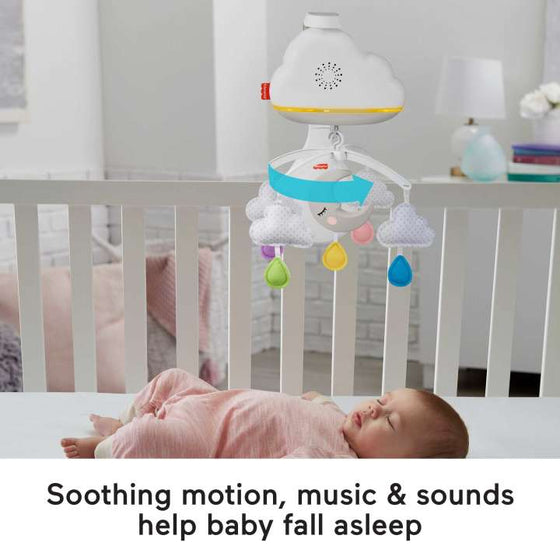 Fisher-Price Sound Machine Calming Clouds Mobile & Soother Convertible Crib to Tabletop with Music & Lights for Newborn to Toddler