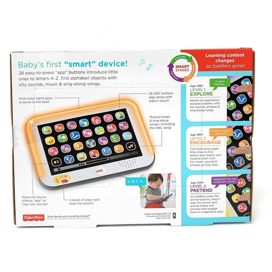 Fisher-Price CHC74 Fisher Price Laugh & Learn Smart Stages Tablet, Grey