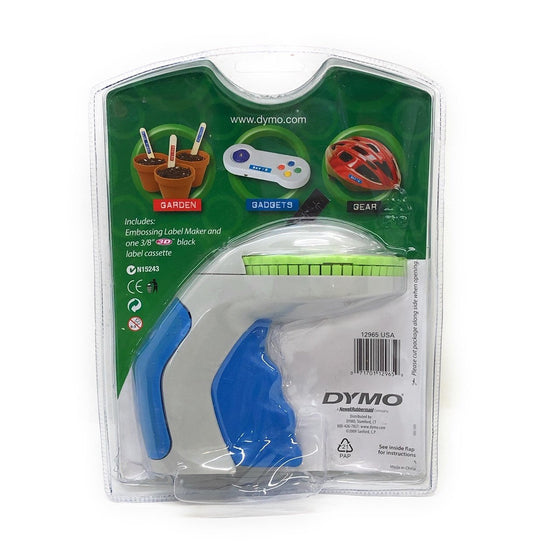Dymo 12965 Handled Embossing Label Maker, Includes One 3/8-Inch 3D Black Label Cassette, Machine Only