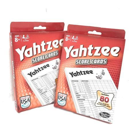 Hasbro 061000970 Yahtzee Score Cards 2 Piece, 2-Pack, Multi-Colored