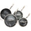 Hexclad COMMERCIAL 7 Piece Cookware Pan Set, Hybrid /Nonstick Tri-Ply, Stainless Steel