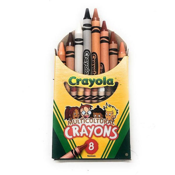 Crayola 52-008W Multi-Cultural Crayons 8-Piece, Assorted Skin Tones