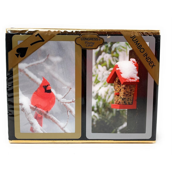Congress 1026923 Playing Cards Jumbo Index Cardinal, Red