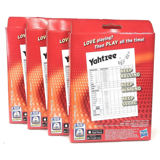 Yahtzee 061000970 Hasbro Score Cards, 4-Pack