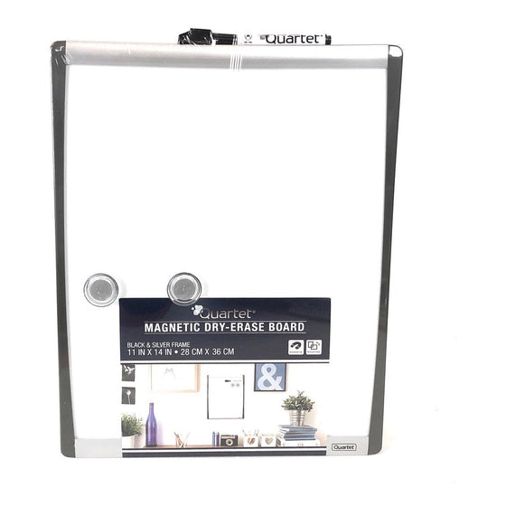 Quartet 79367 Magnetic Dry-Erase Board Black And Silver 11X14