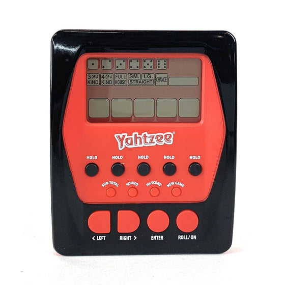 Hasbro Gaming A21250000 Hasbro Single Yahtzee Handheld Electronic Game, Red & Black