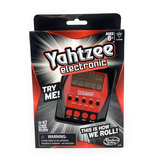 Hasbro Gaming A21250000 Hasbro Single Yahtzee Handheld Electronic Game, Red & Black