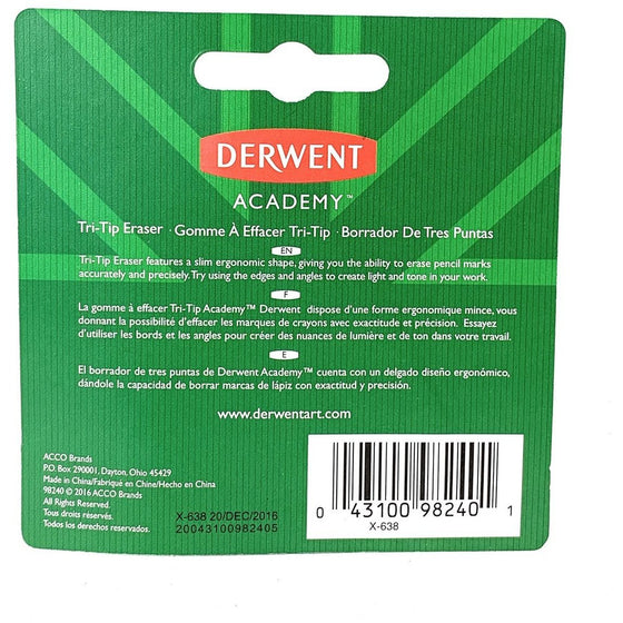 Derwent 959009 Academy Tri-Tip Eraser Gray Single