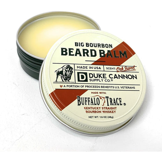 Duke Cannon Supply Co. 03BDBALM1 Big Bourbon Beard Balm, 1.6 Oz, White
