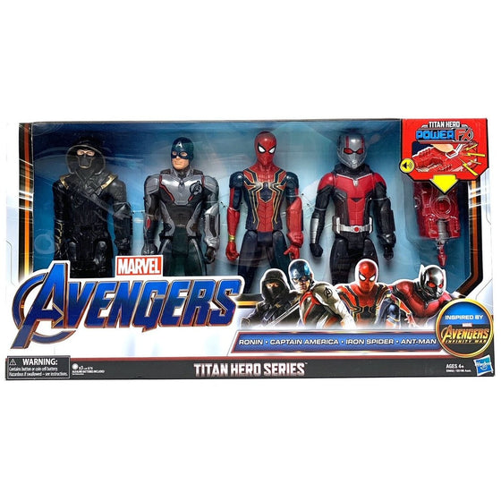 Marvel 1227461 Avengers Titan Heroes Power Fx Set Of Four Action Figures Spider-Man, Ant-Man, Captain America And Ronin