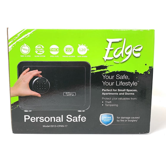 Cannon Safe 1267136 Edge Your Safe Your Lifestyle Personal Safe Model #E913-Cpan-17, Black