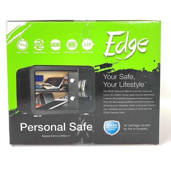 Cannon Safe 1267136 Edge Your Safe Your Lifestyle Personal Safe Model #E913-Cpan-17, Black