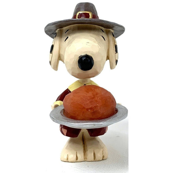 Enesco 6002779 Peanuts Snoopy As Pilgrim Mini Figurine, Multi-Colored