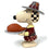 Enesco 6002779 Peanuts Snoopy As Pilgrim Mini Figurine, Multi-Colored