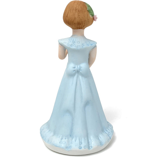 Enesco E9530 Growing Up Girls Brunette Figurine Age 6, Blue