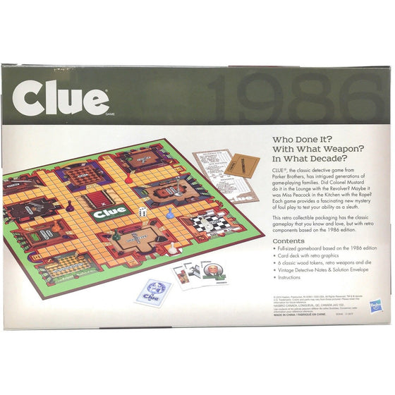 Hasbro Gaming B28480000 Clue Classic Detective Game Retro Series, Brown/A