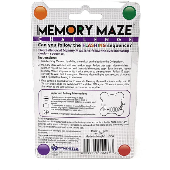 Fun 120337 Memory Maze Challenge, Multi-Colored
