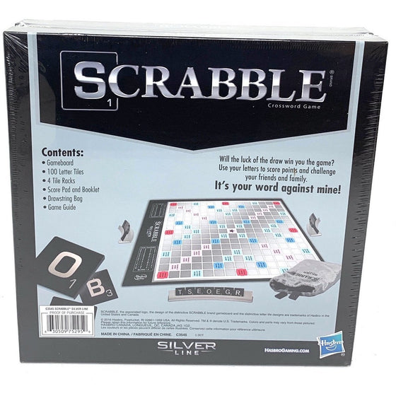 Hasbro C3545204 Scrabble Silver Line Edition Board Game, Multi-Colored