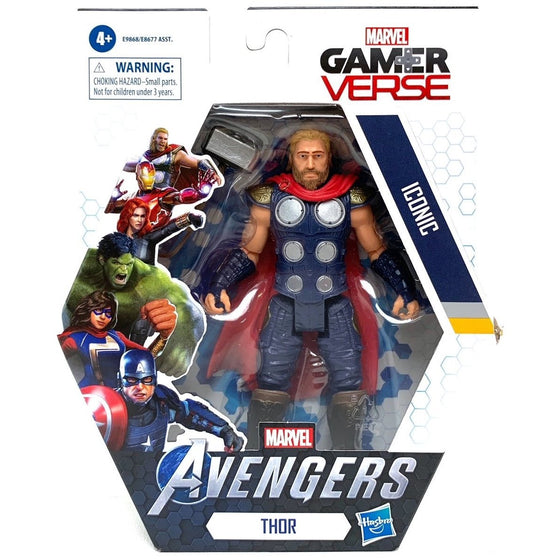 Avengers E98685X0 Marvel Gamerverse 6-Inch Thor Action Figure Toy, Iconic Armor Skin, Ages 4 And Up