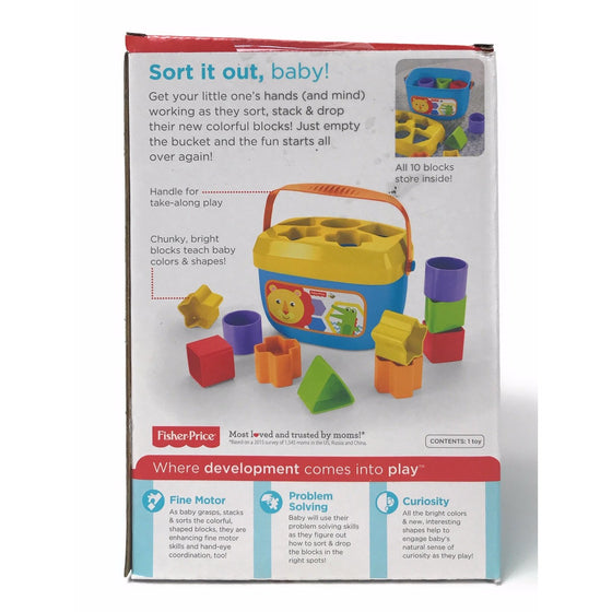 Fisher-Price FFC84 Fisher Price Baby' S First Blocks 10 Blocks To Sort, Stack And Drop
